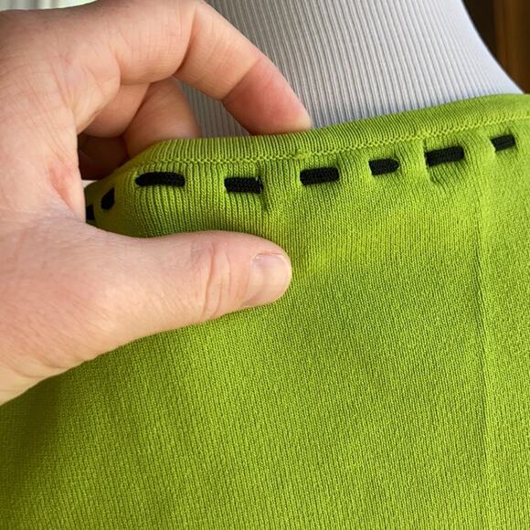 Grace Dane Lewis Lime Green Stretch Top, Size MP - Picture 5 of 8